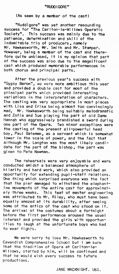 'Ruddigore' 1971 by Jane MacNight